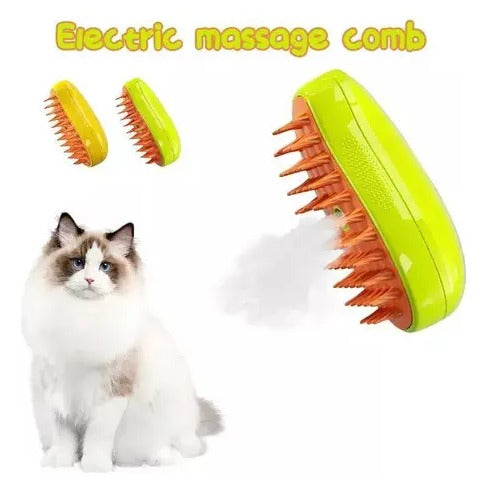 Cepillo a Vapor 2 en 1 para Perros y Gatos